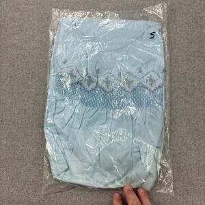 Vintage 60s‎ Nightgown Size M Nymphorm Smocked Embroidered Sleepwear Loungewear